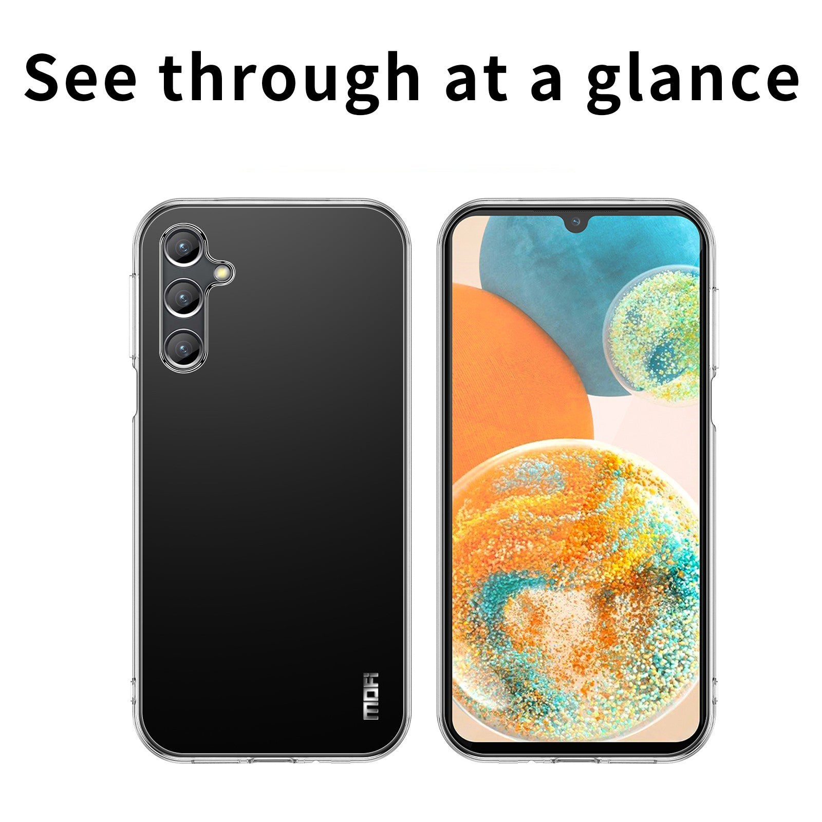 MOFI til Samsung Galaxy S23 FE Gennemsigtigt telefontaske Blødt TPU beskyttende telefoncover MOFI til Samsung Galaxy S23 FE Gennemsigtigt telefontaske Blødt TPU beskyttende telefoncover